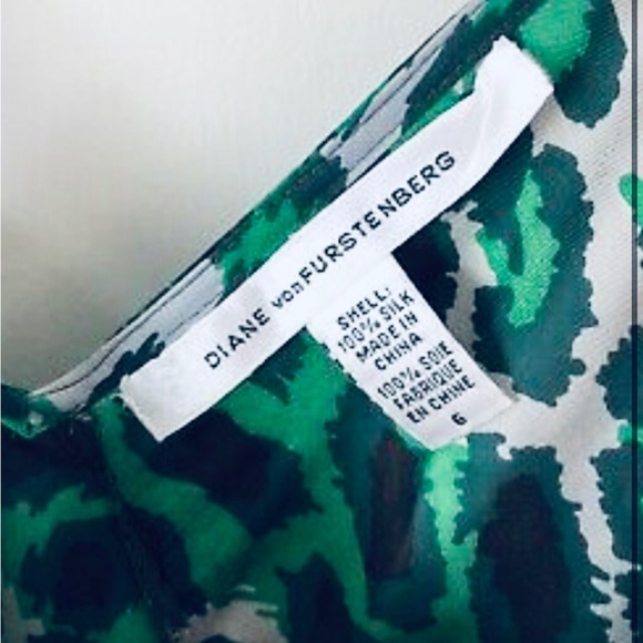 Diane Von Furstenberg DVF Iman Silk Slip Dress Green - Picture 12 of 12